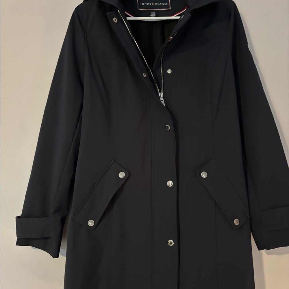 Tommy Hilfiger Women's Black Trench Coat